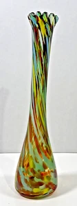 MCM JAPAN VASO BOCCIOLO VETRO SOFFIATO A MANO METÀ SECOLO MODERNO STRETCH ART VASO 10,5” - Foto 1 di 12