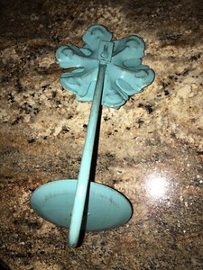 Metal Blue Flower Candle Holder