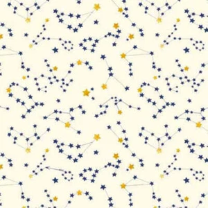 Celestial Cream Cotton Fabric - Picture 1 of 2