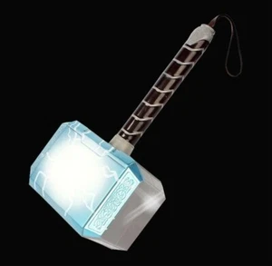 Thor Hammer Plastic 28cm LED Luminous Voice Thor Hammer Halloween Show Weapons - Picture 1 of 4