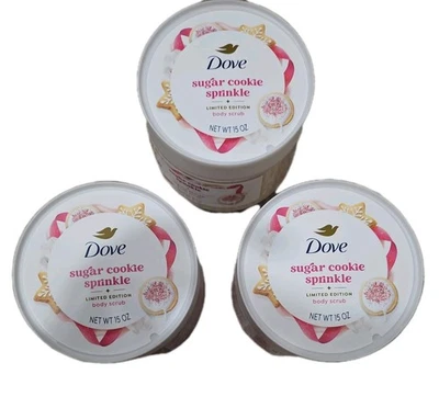 3 Dove Holiday Edición Limitada Navidad Exfoliante Corporal Azúcar Galleta Espolvorear, 15oz🎄 Foto 1 de 4