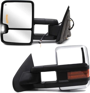 Towing Mirrors Fit for 2015-2018 Chevy Silverado 1500 2500 3500 GMC Sierra with  - Picture 1 of 12