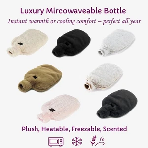 Mikrowellengeeignete Wärmflasche Kunstfell Lavendelduft beheizbar Komfort - Bild 1 von 9