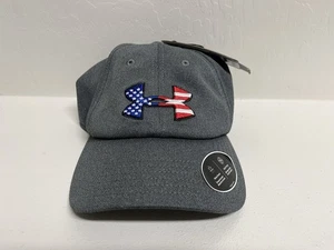Under Armour UA Freedom Blitzing Charcoal Grey Adjustable Hat 1369809 New Tags - Picture 1 of 12