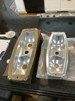 Nos 1966 Ford Galaxie Station Wagon Tail Lamp Buckets Set Of Two  - Image 1 of 4