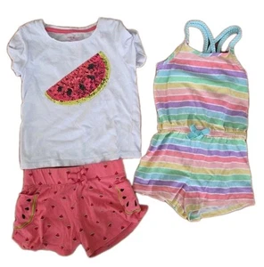 Isaac Mizrahi 2 Piece Watermelon Set/Cynthia Rowley Romper- Sz XS (4)- Lot of 2 - Picture 1 of 21