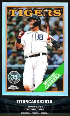 Miguel Cabrera 2023 Topps Chrome 35th Anny Refractor Detroit Tigers #88BC-4 - Image 1 of 2