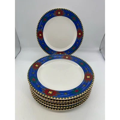 Juego de 7 platos de cena Southwestern Taos Riviera Van cervezas artículos para el hogar exclusivos  Foto 1 de 4