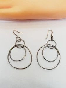 Silpada Sterling Silver SPACE OUT Delicate Circle Dangle Earrings W1237 (71) - Picture 1 of 6
