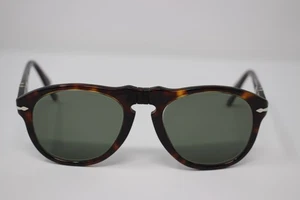 Gafas de sol Persol 649 24/33 originales Havana marrón tortuga 52-20-135 lentes verdes - Imagen 1 de 6