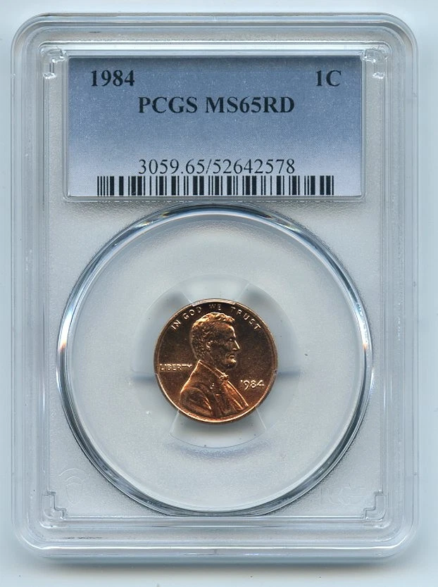 1984 1C Lincoln Cent PCGS MS65 - Image 1 of 1