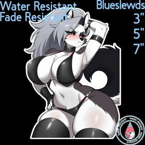 Hellava Boss Hellhound Loona 3" / 5" / 7" Lewd Anime Laptop Bottle Sticker - Picture 1 of 1