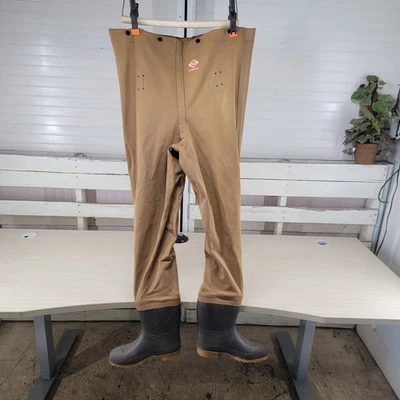Vintage Red Ball Insulated Chest Waders Boots Size 8 Brown Rubber Hunting Fishin - Image 1 of 4