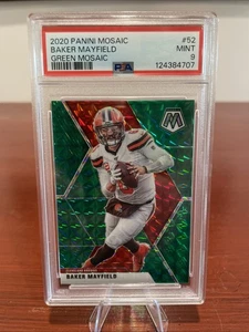2020 Panini Mosaic, Baker Mayfield #52 Green Mosaic Prizm, PSA 9 - Bild 1 von 2