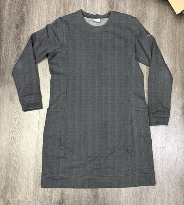 Columbia Lodge Dress XL Gray Cotton Blend L/S Crew Neck Pullover Fleece Pockets - Image 1 of 4