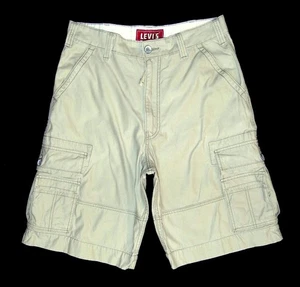 LEVI'S - Pantalones Cortos Chinos De Colección Para Hombre Squad Cargo 32"W Calce Relajado Beige Suelto - Imagen 1 de 4