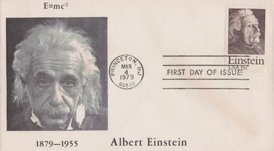 US 1774 Albert Einstein FDC photograph flap sealed ZAYIX Stamps 1024A0289 - Image 1 of 2