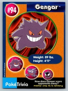 Gengar #94 Pokemon Burger King PokeTrivia Mewtwo Strikes Back DMG CREASE - Picture 1 of 3