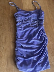 KATIE J NYC Tween Girls L (12) Shimmery Purple Sleek Dress Party Bat Mitzvah - Picture 1 of 7