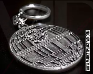 Star Wars Portachiavi Metallo Auto Casa Regalo Regalo Idea Giorno Anello Argento DEATH STAR - Foto 1 di 8