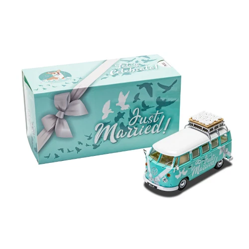 "Let's celebrate" Volkswagen Campervan "Just married" 1:43 CORGI CC02737 - Immagine 1 di 1