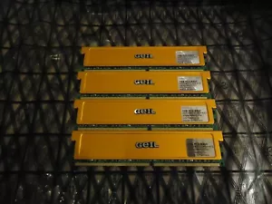 Geil Ultra 4GB DDR2 4x1GB 800MHz CL4 2.1V Vintage Retro PC PC2-6400 GX22GB6400UD - Picture 1 of 6