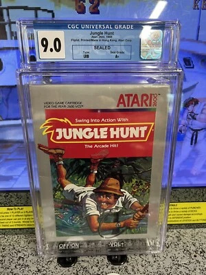1988 Atari 2600 Jungle Hunt Graded CGC 9.0 A+ Seal Fliplid BRAND NEW SEALED - Image 1 of 4