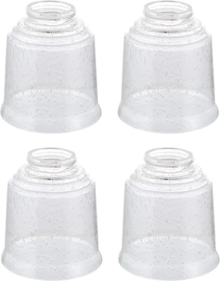 23158-4 Transitional Clear & Seeded Ceiling Fan Replacement Glass Shade, 2-1/8" - Image 1 of 4
