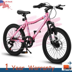 20 Inch Kids's Mountain Bike 8-12 Years Old 7 Speed V-Brake Bicycles Boys Girls - Picture 1 of 10