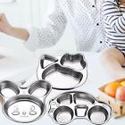 Stainless Steel Children Dinner Plate Divided Meal Tray Sections Dinner Dish for
