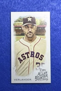 2019 Topps Allen and Ginter Mini Exclusive RIP EXT #374 Justin Verlander - Picture 1 of 2