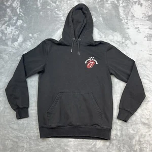 H&M Rolling Stones Sweatshirt Mens Size Small Black Lips Tongue Logo Hoodie - Picture 1 of 7