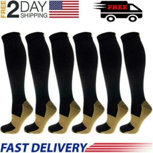 Compression Socks 30-40 mmHG Medical Knee High Men Women Support Brace Stockings - Picture 1 of 16