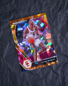2021 PANINI - PRIZM DRAFT PICKS - ORANGE CRACKED ICE - EVAN MOBLEY - Picture 1 of 2