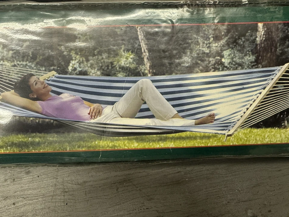 Hamaca Texsport. 82" x 56" 400lbs Peso Máximo Cómodo Resistente a los UV Rayas Foto 1 de 4