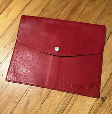 Shinola Red Utility Tablet Sleeve Genuine Leather