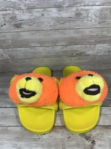 Adidas x Jeremy Scott Adilette Bear Slides Yellow Q46582 Men's Size 8 Women's 9 - Picture 1 of 8