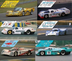 Decals Porsche 962C Le Mans 1988 4 5 7 8 1:32 1:43 1:24 1:18 962 slot calcas - Bild 1 von 7