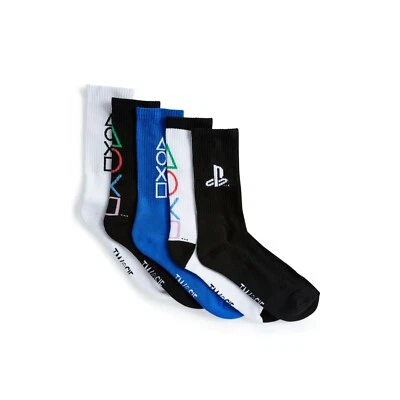 PLAYSTATION SOCKS / SIZE 6 - 8 UK / 5 PAIRS  / BRAND NEW / OFFICIAL LICENCED - Image 1 of 2