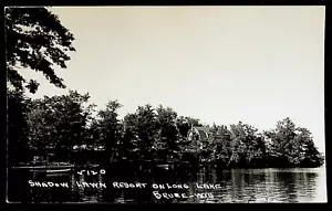 RPPC 1940er Echt Foto Postkarte Shadow Lawn Resort Long Lake Bruce WI - Bild 1 von 2