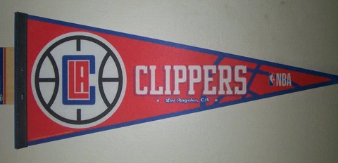 Wincraft Los Angeles Clippers NBA Full Size Classic Carded Felt Pennant 12 x 30" Cover