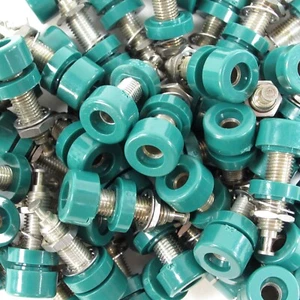 LOT of 50 - Panel Mount Banana Jack 1/4-32 Green With Hardware - Picture 1 of 3
