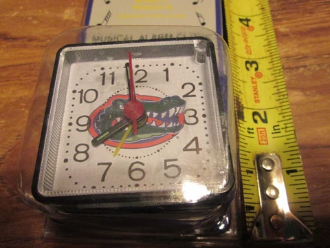 NCAA FLORIDA GATORS MINI SINGING TRAVEL ALARM CLOCK NIP Cover