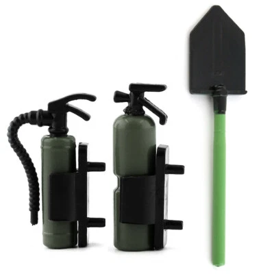 Fire Extinguisher+Military Shovel Set Simulation RC Cars for 1/10 SCX10 TRX4 D90 - Image 1 of 4