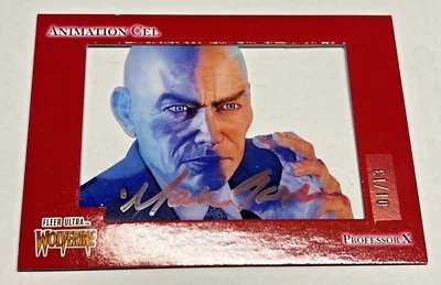 2023 Fleer Ultra Wolverine RED Animation Cel Auto #55: PROFESSOR-X, ALPHA #01/13 - Image 1 of 4