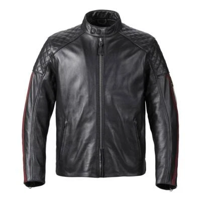 GENUINE TRIUMPH BRADDAN LEATHER MOTORCYCLE JACKET MLHS21101 £475 TO £350 - Image 1 of 4