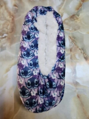 NWT Disney Lilo And Stitch Fuzzy Babba Slipper Socks-Non Slip-Size-S/M Shoe 8-13 - Image 1 of 4