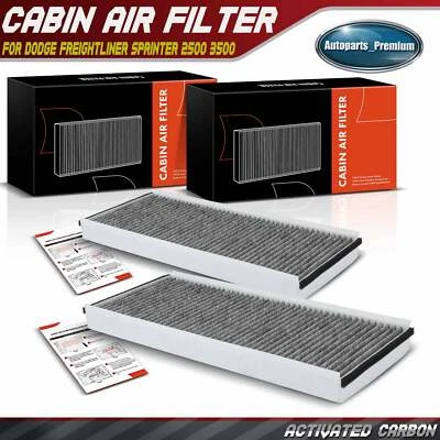 2x Filtro de Ar de Cabine de Carbono Ativado para Dodge Freightliner Sprinter 2500/3500 - Imagem 1 de 4