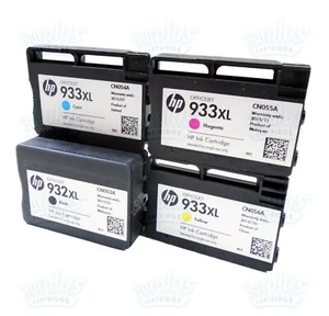 4pk Genuine HP 932XL Black 933XL Color Ink OfficeJet 6100 6600 7110 7612 - Picture 1 of 5