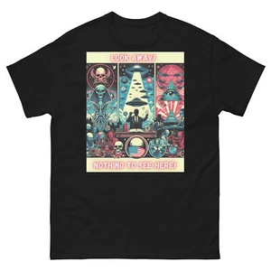 Maglietta classica unisex Nothing To See Here Conspiracy - Foto 1 di 17